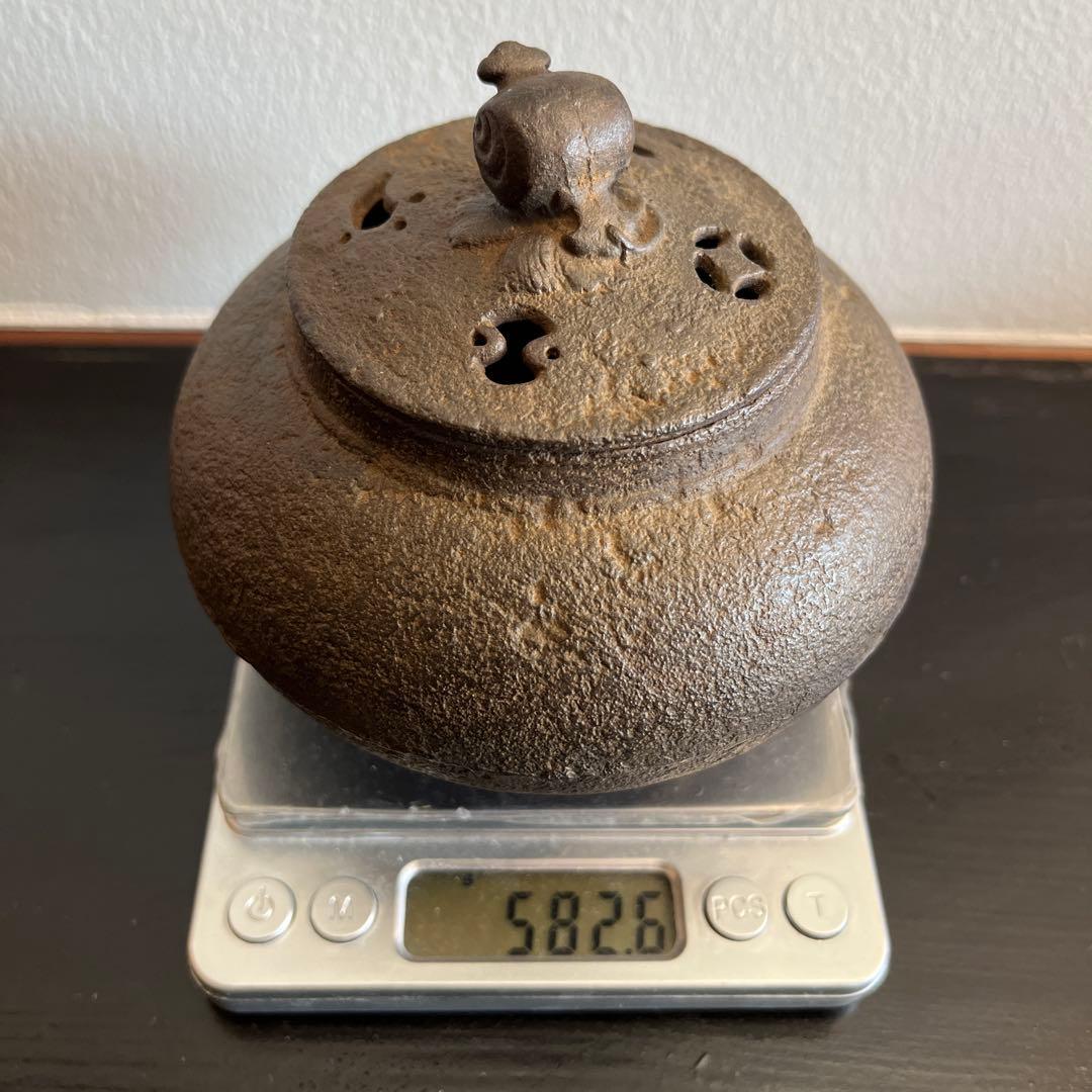 高橋萬治（南部鋳金研究所） 鉄製 香炉 宝透香炉 鋳印 鉄味 送料