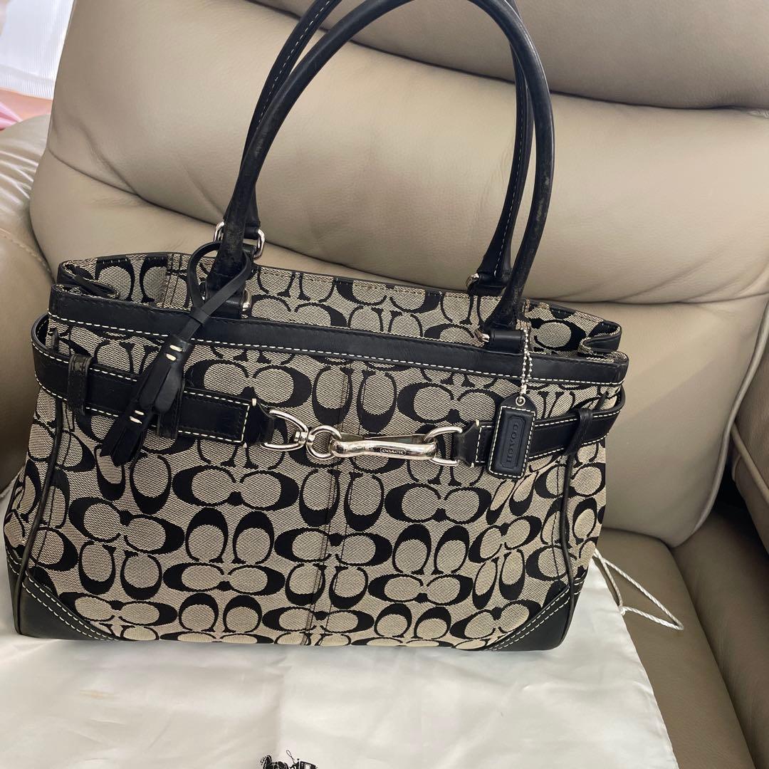 希少♡COACH♡ハンドバック正規品 COACH (コーチ) ダブルフェースレザー マグネット開閉 2WAY