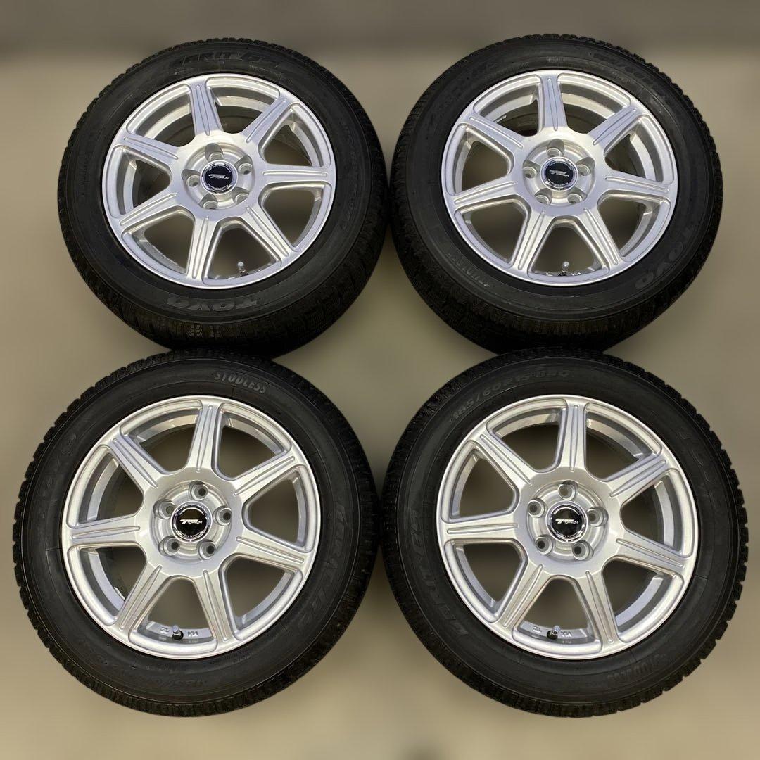 バリ溝‼️トーヨースタッドレスセット185/60R15 旧型シエンタ　送料無料 バリ溝！キレイ！8.5分☆シエンタ 等 185/60R15 スタッドレス トーヨー