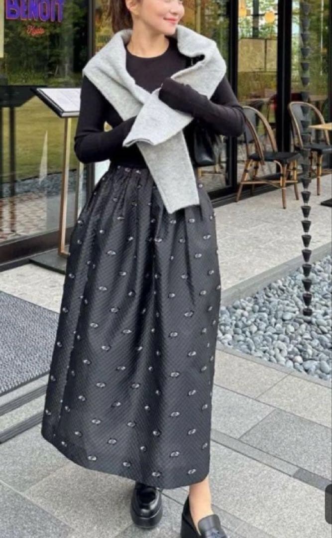 ユナイテッドアローズ　スカート サイズ36 黒 新品未 ユナイテッド アローズ フェイクレザー プリーツスカート