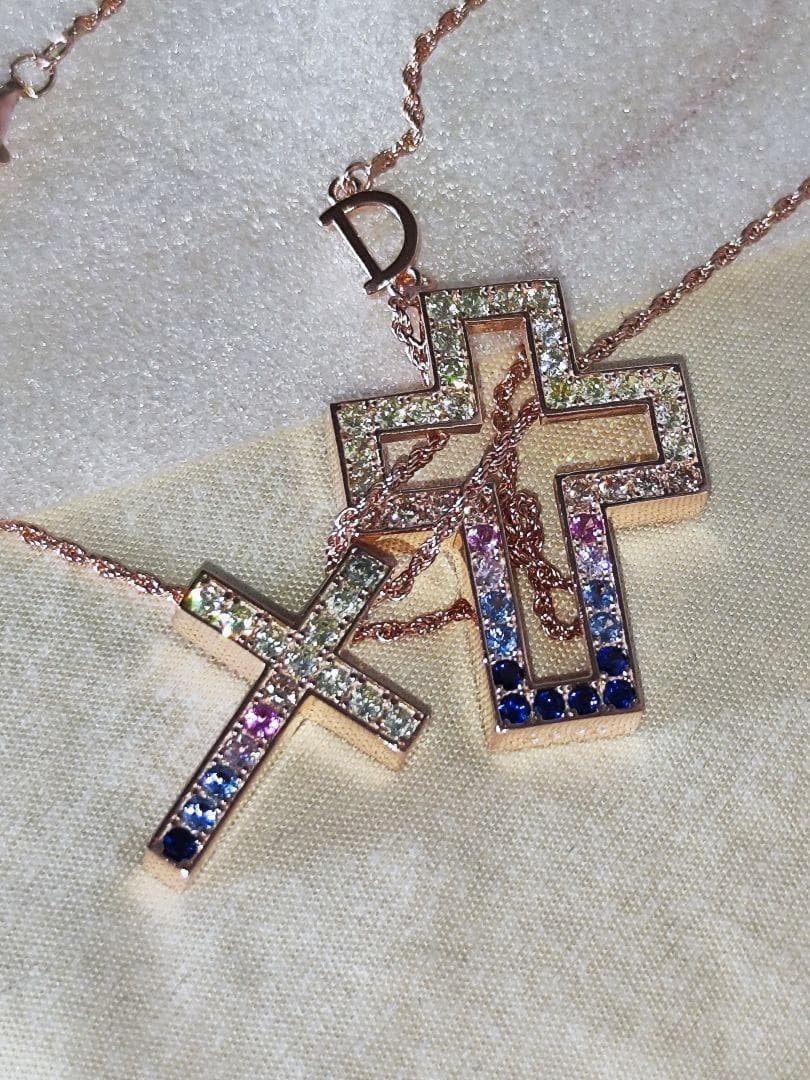 クロスネックレスRGグラデ※DAMIANI ダミアーニ ベルエポック風 - メルカリ