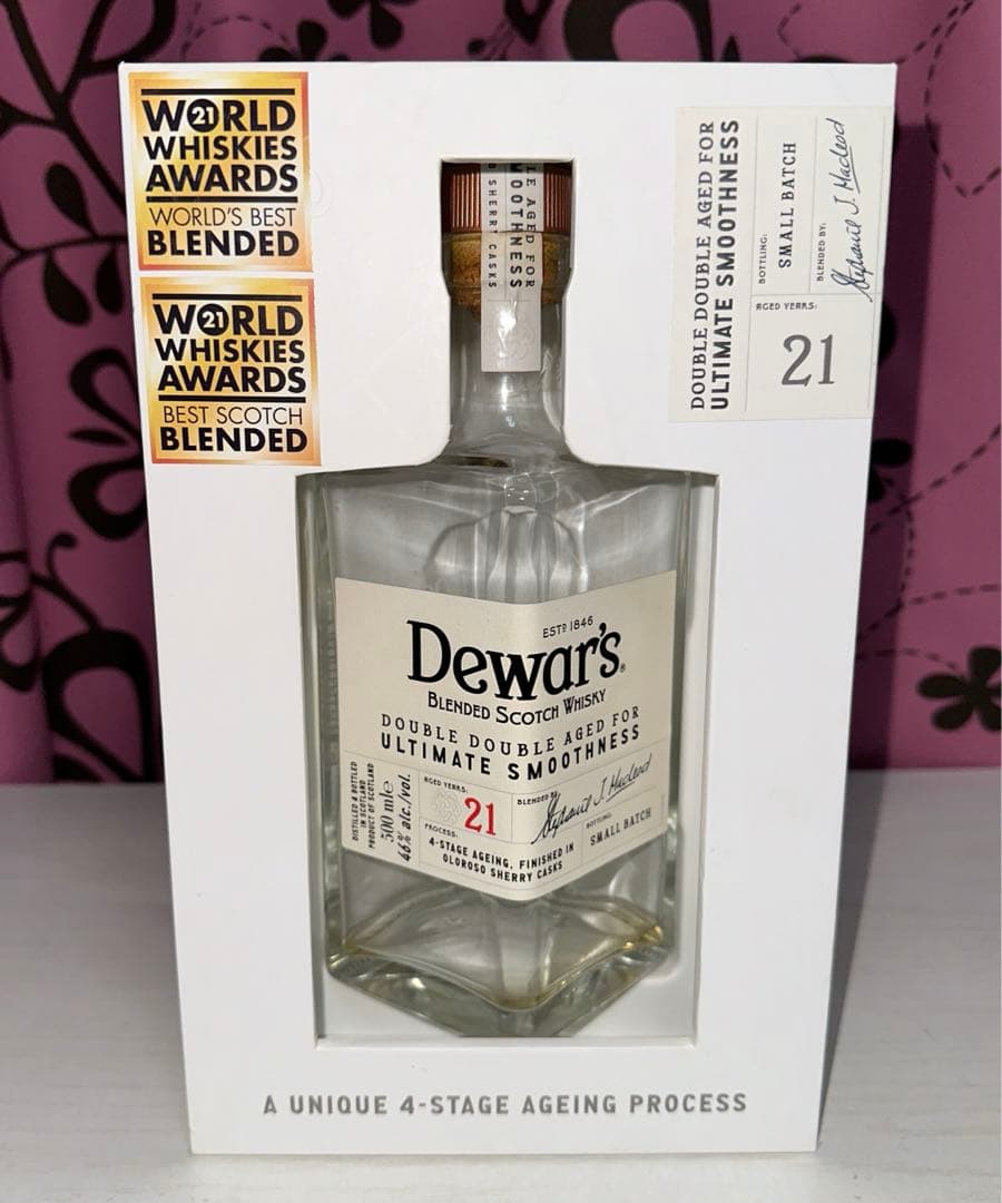Dewar's デュワーズ ダブルダブル 21年 500ml 空瓶 ケース - メルカリ
