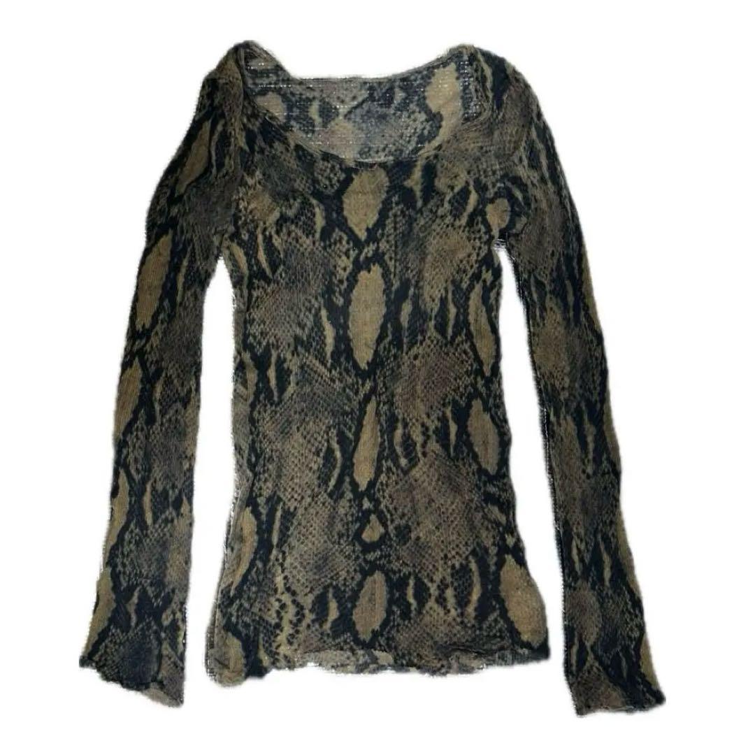 初期 希少 ifsixwasnine パイソンカットソー IF SIX WAS NINE - 極美品 IF SIX WAS NINE パイソン柄 長袖 Tシャツ 1