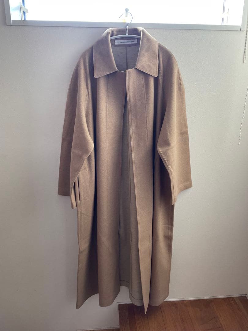 COGTHEBIGSMOKE ベージュ ロングコート COGTHEBIGSMOKE/コグ ザ ビッグスモーク】 MONICA DUFFLE COAT