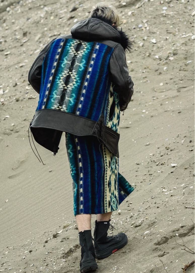 GARA × blackmeans QUILT STOLE GARA × blackmeans QUILT STOLE Signature Colourblock Wool Quilt