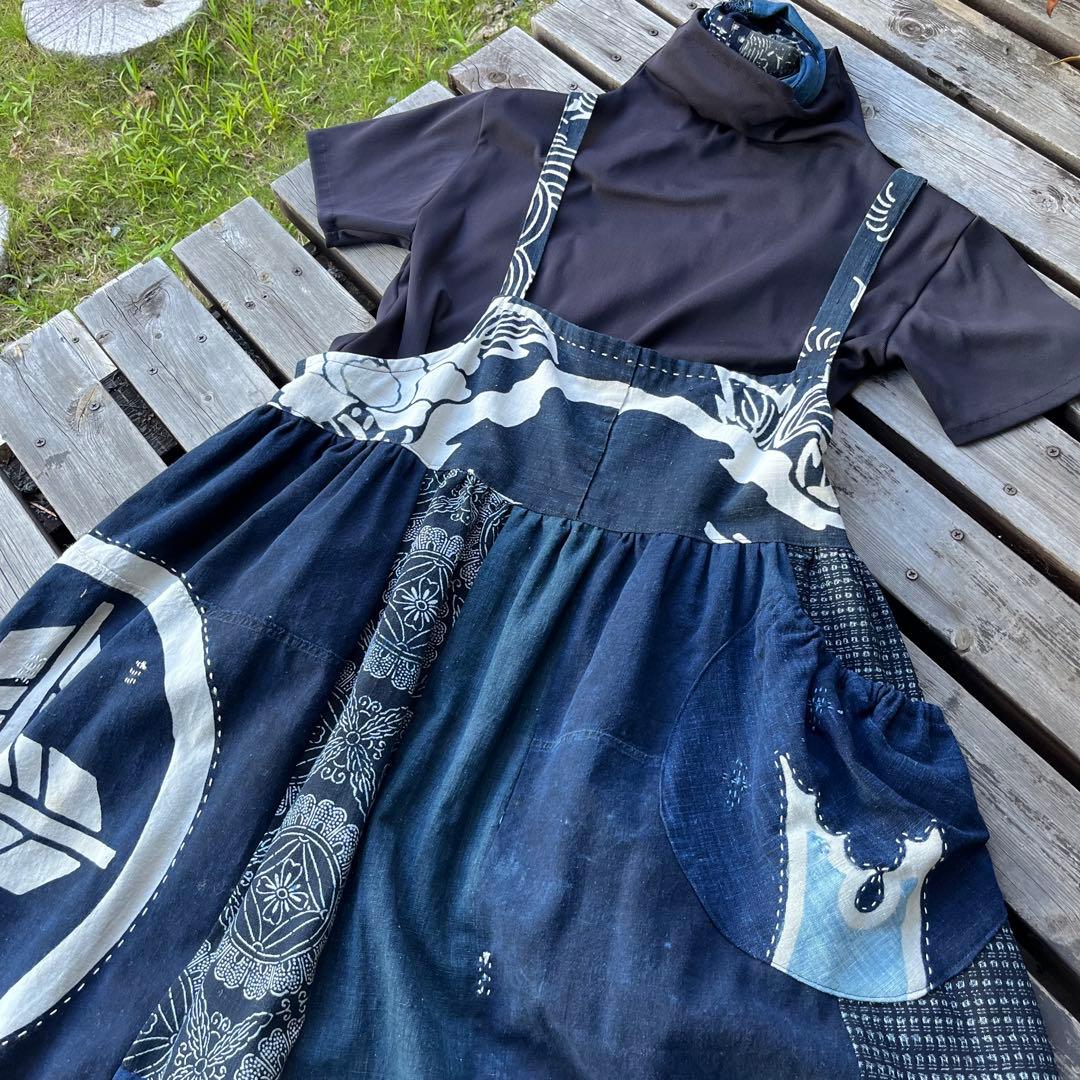 家紋入りサロペットスカート リネンミックスサロペットスカート 20SS｜オーバーオール