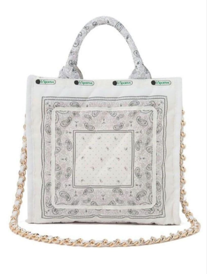 レスポートサック SM CHAIN QUILT TOTEバンダナホワイト トート - メルカリ