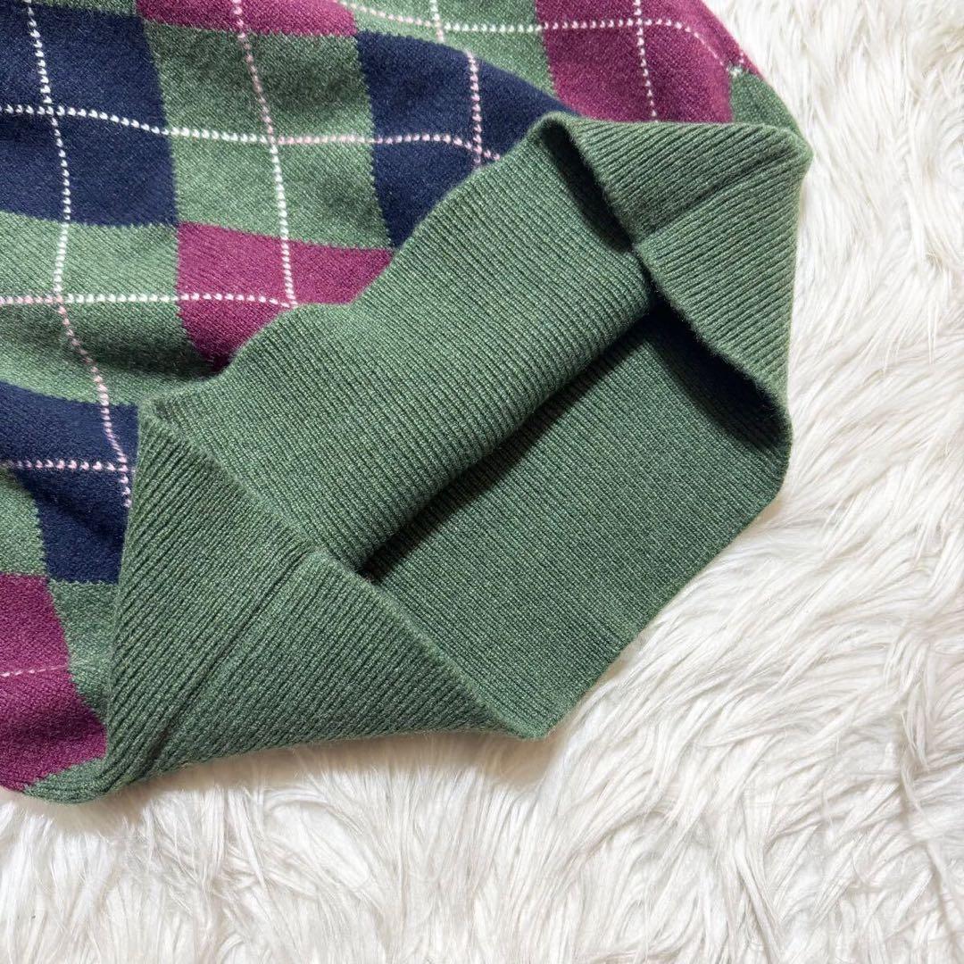 本物 ランウェイ 極美品 シャネル ダイヤチェック カシミア スカート