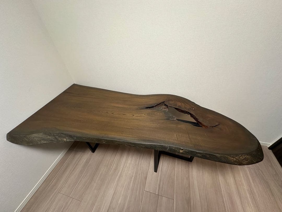一枚板　天板　欅ダイニングテーブルアンティーク 売約済み】欅（ケヤキ）一枚板テーブル（国産/兼用脚付） – 木匠舘