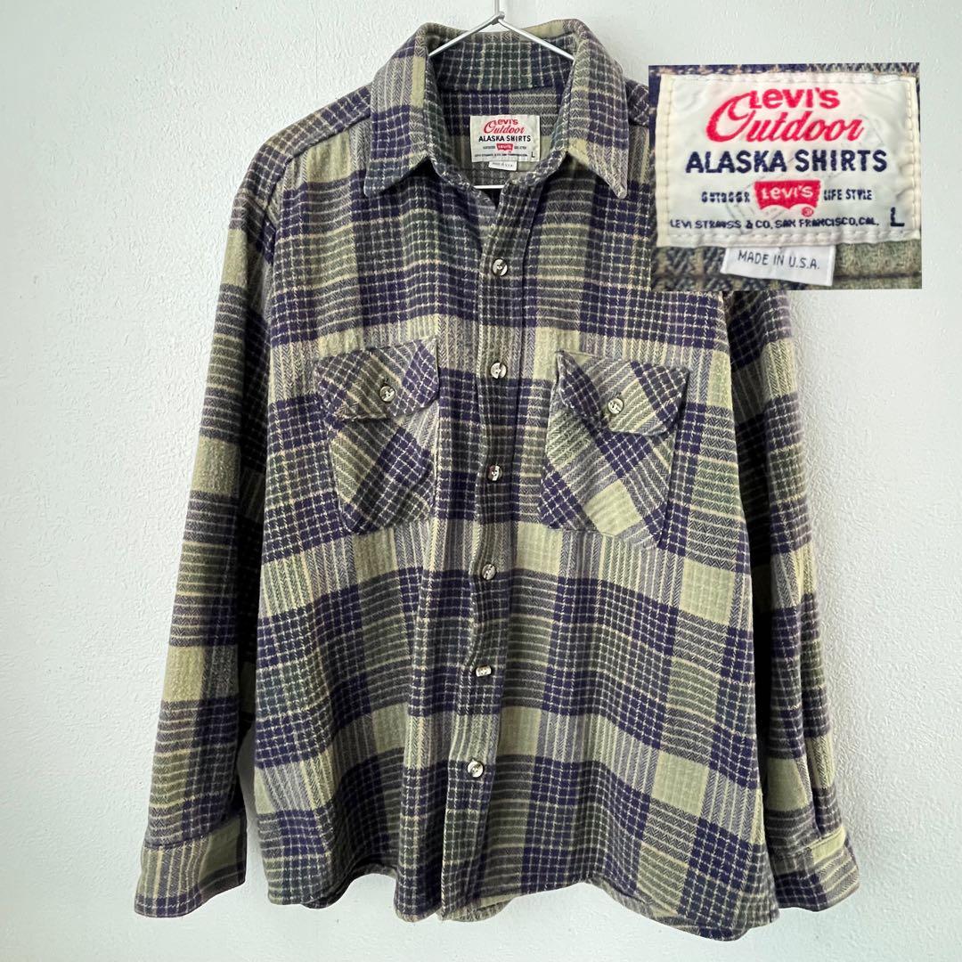 90s USA製 リーバイス アラスカ チェック ネルシャツ L 古着 Levi's】ALASKA SHIRT リーバイス 90s USA製 アラスカシャツ