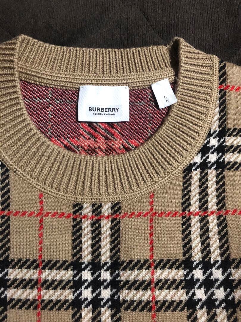 希少☆バーバリーロンドンイングランド ノバチェック ニットセーター