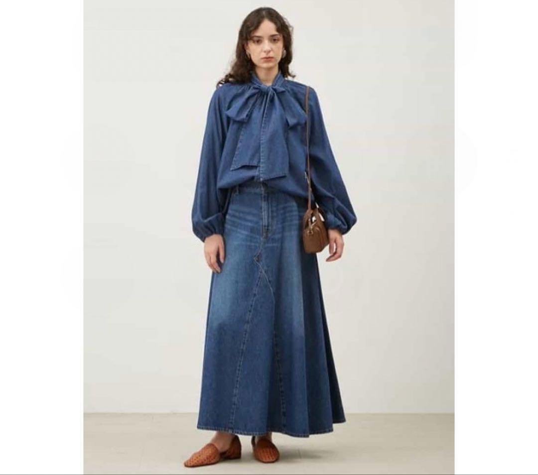 2WAYデニムボウタイブラウス - メルカリ