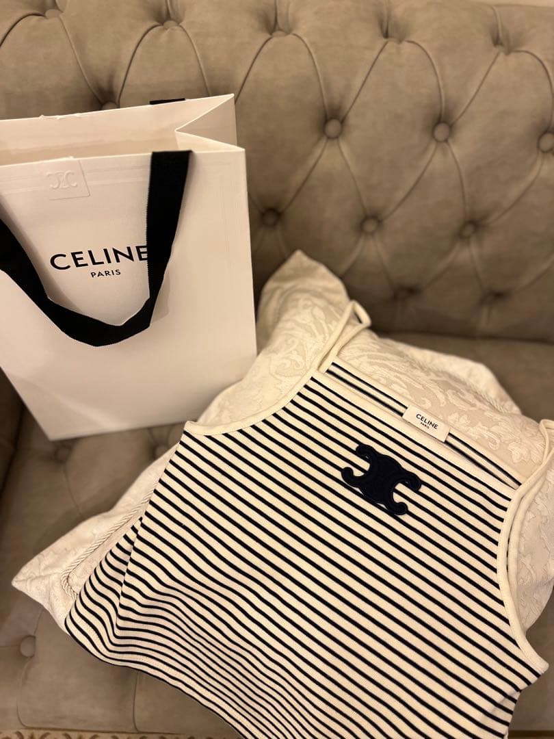 全国完売商品‼️】セリーヌ トリオンフ ボーダーキャミソール - メルカリ