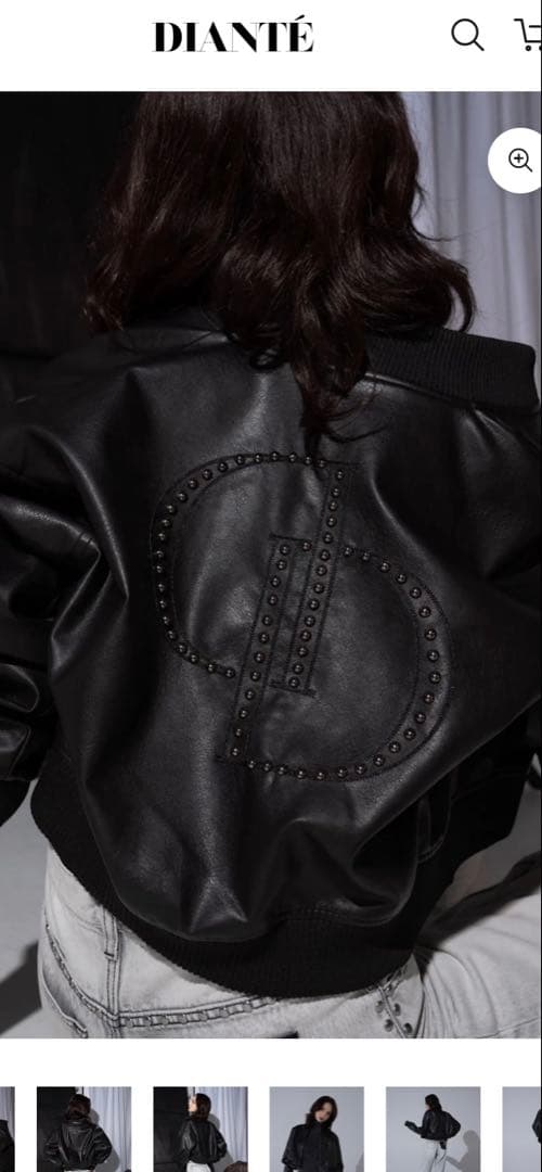 DIANTE★DD STUDS ECO LEATHER BLOUSON Studded leather jacket