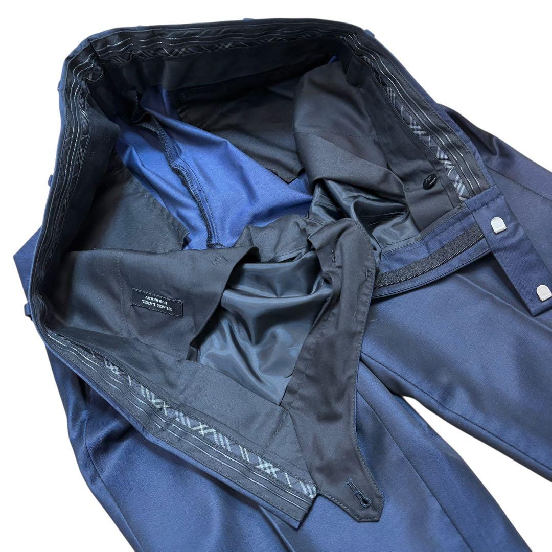 極美品 バーバリーブラックレーベル スリーピース スーツ 濃紺 サイズ