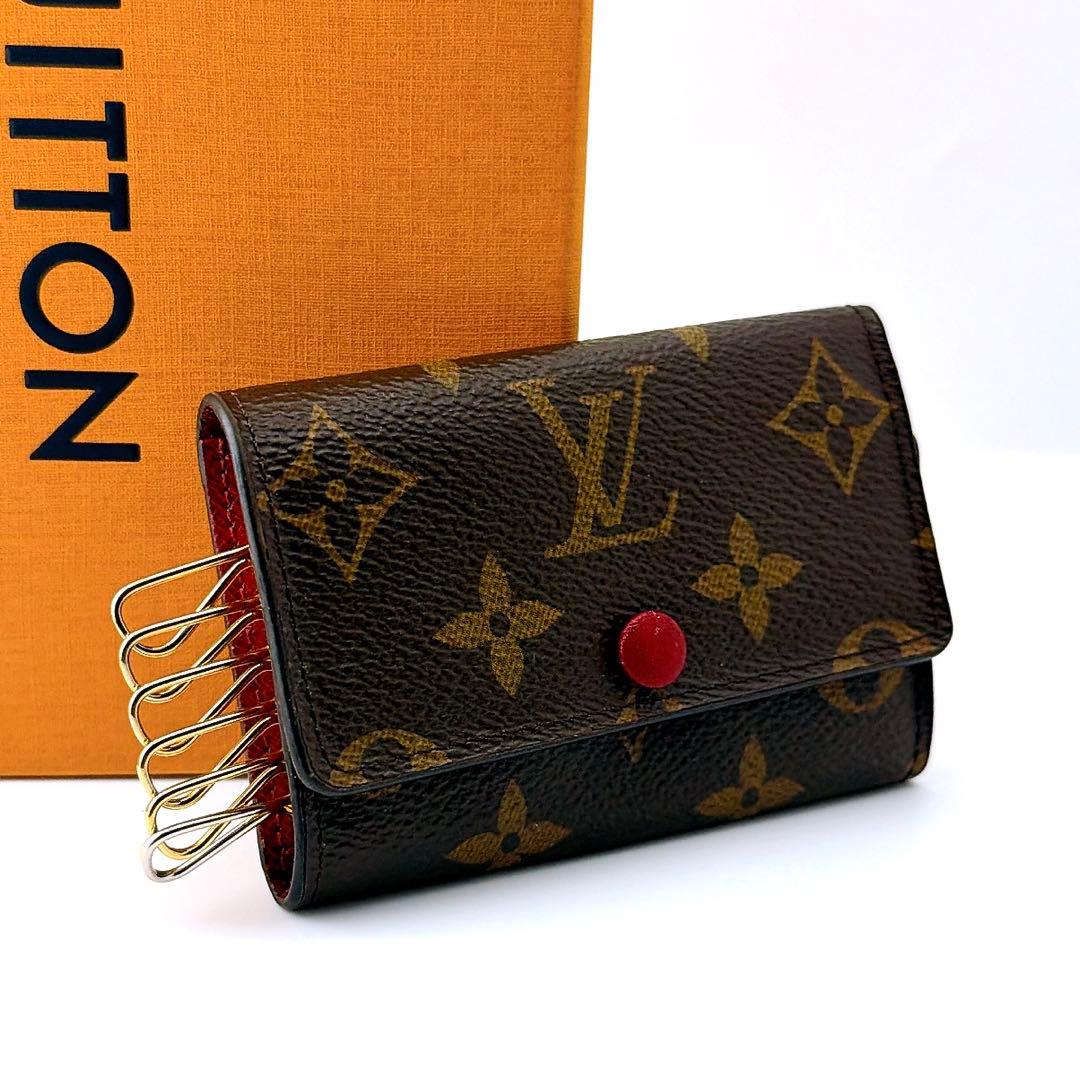 【美品】ルイヴィトン モノグラム ミュルティクレ6 キーケース フューシャ ルイ ヴィトン Louis Vuitton LOUIS VUITTON キーケース モノグラム