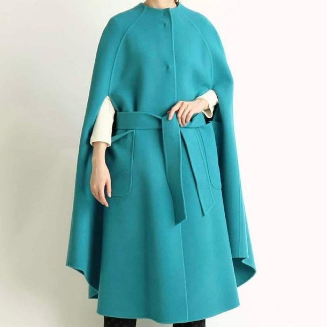 IENA LA BOUCLE ダブルフェイス ボートネック ケープコート - メルカリ