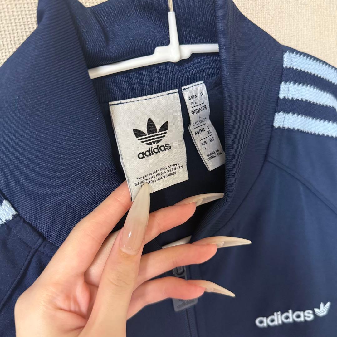 adidas ネイビー トラックジャケット y2k - メルカリ