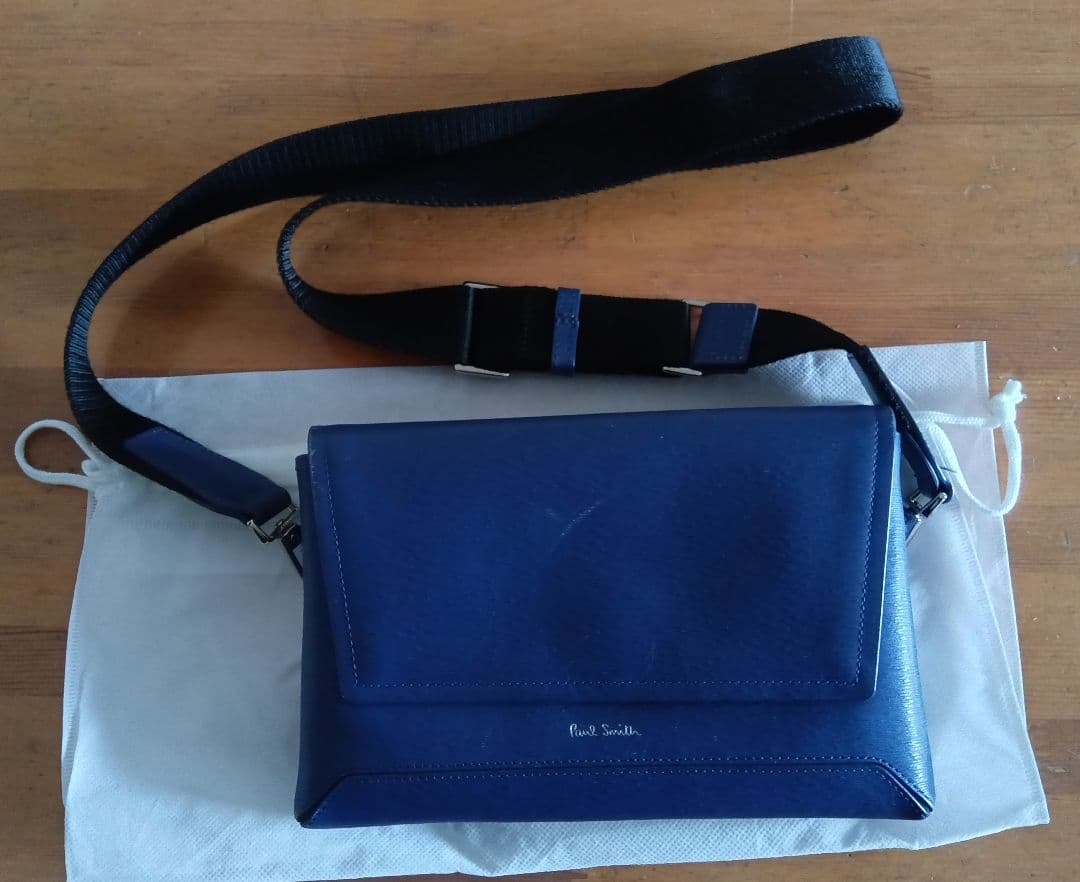 Paul Smith ネイビー （ブルー）レザー ショルダーバッグ - メルカリ