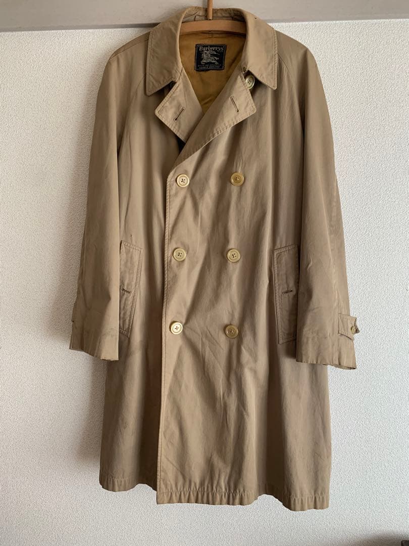 バーバリー バルカマンコート ステンカラー　ヴィンテージ 60's XL ビンテージ 英国製 Burberry's バーバリー ステンカラーコート バルマ