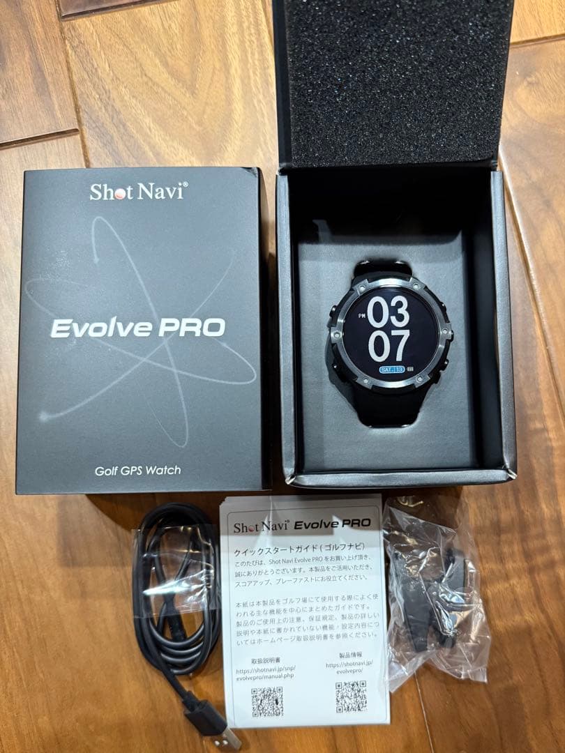ShotNavi Evolve PRO ゴルフ GPSウォッチ Amazon | ShotNavi Evolve PRO(ショットナビ) ブラック 大画面カラー