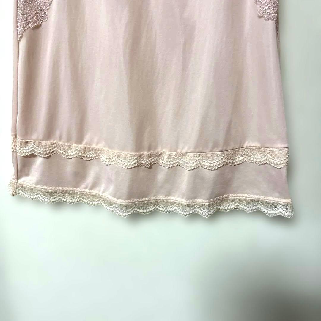 ピンク 花柄レース スリップ ワコールウィングレシアージュ - メルカリ