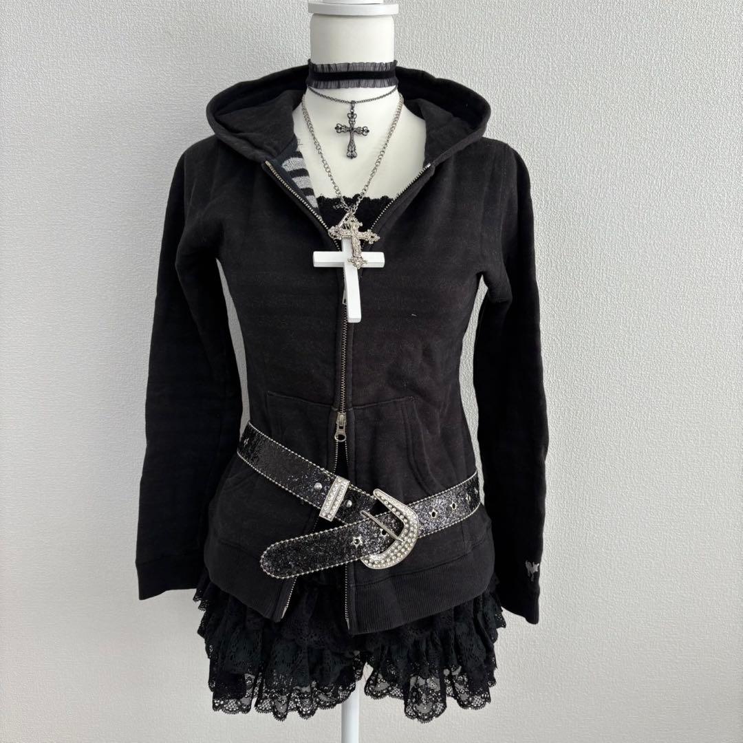 y2k ボーダー ロック NANA ロンt ダークコア 平成ギャル パンク - メルカリ