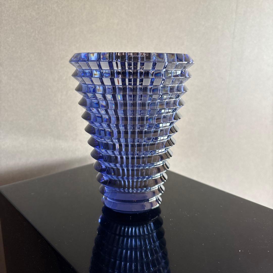 Baccarat EYE VASE S バカラ アイベース　ブルー バカラ（Baccarat） EYE 2-811-104 ベース（花瓶） スクエア S 20cm