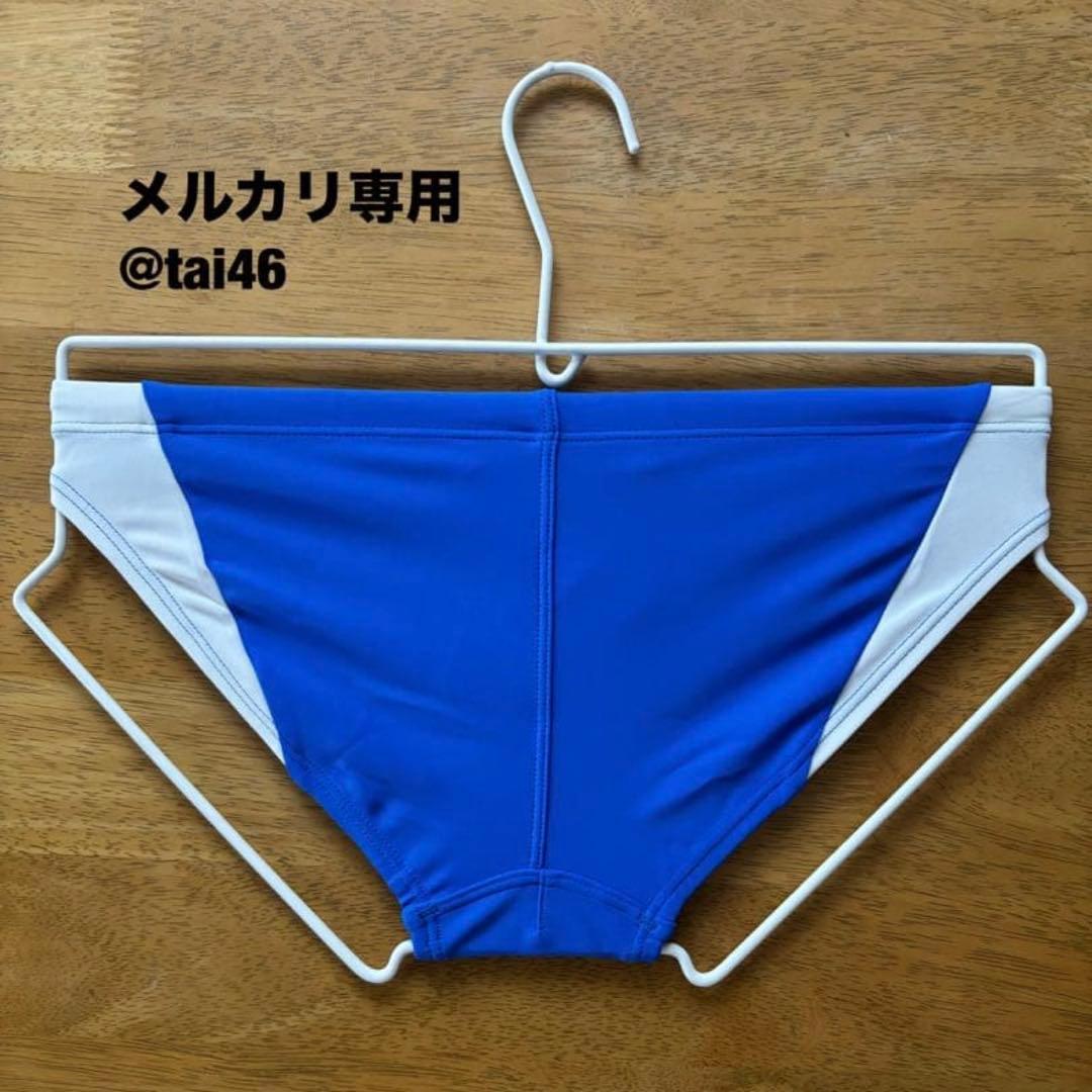 arena (アリーナ)競泳水着 ブルー×ホワイト Vパン・競パン S - メルカリ