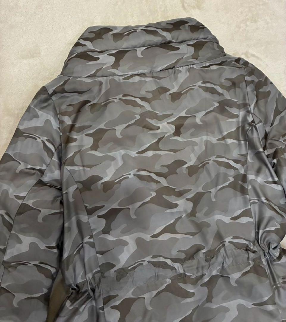 DAMA collectionリバーシブルロングダウンコート ベージュ×カモフラ