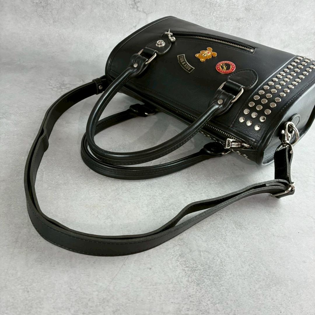 美品 ヒステリックグラマー スタッズ レザー 2wayボストン ショルダー