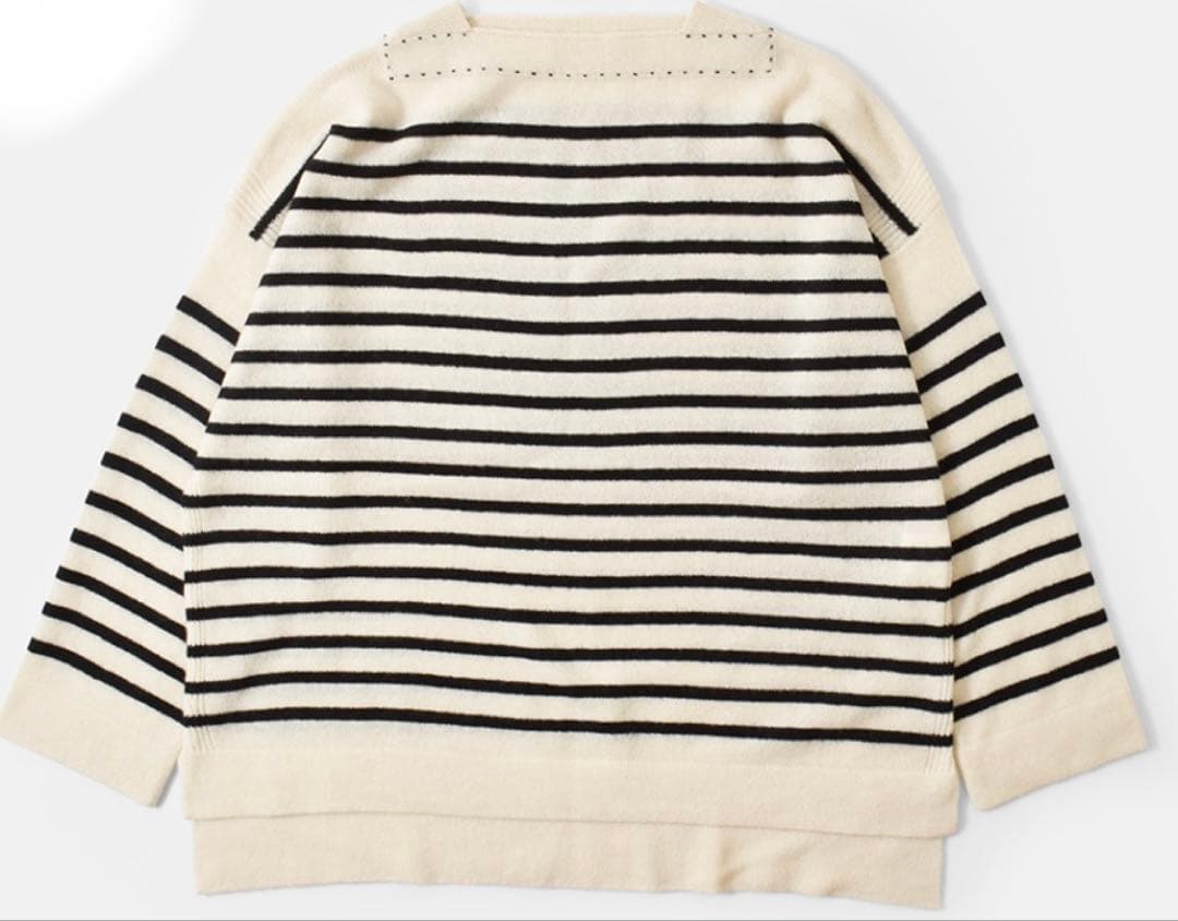 TOWAVASE Basque Cashmere Knit バスク TOWAVASE(トワヴァーズ) Basque-pullover 1ply カシミヤ ボーダー