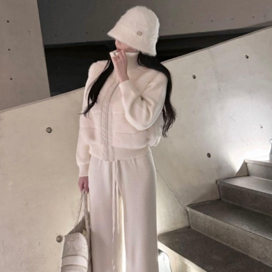 週末特価】 DHOLIC 2WAYニットスリーブ エコファーダウンジャンパー