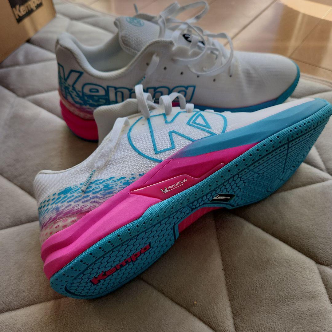 Kempa attack white/aqua ハンドボールシューズ - メルカリ