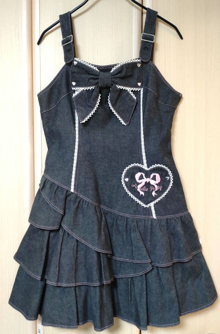 Angelic Pretty デニムジャンパースカート　グレー LEPSIM（レプシィム）の「マルチリメイクデニムジャンパースカート