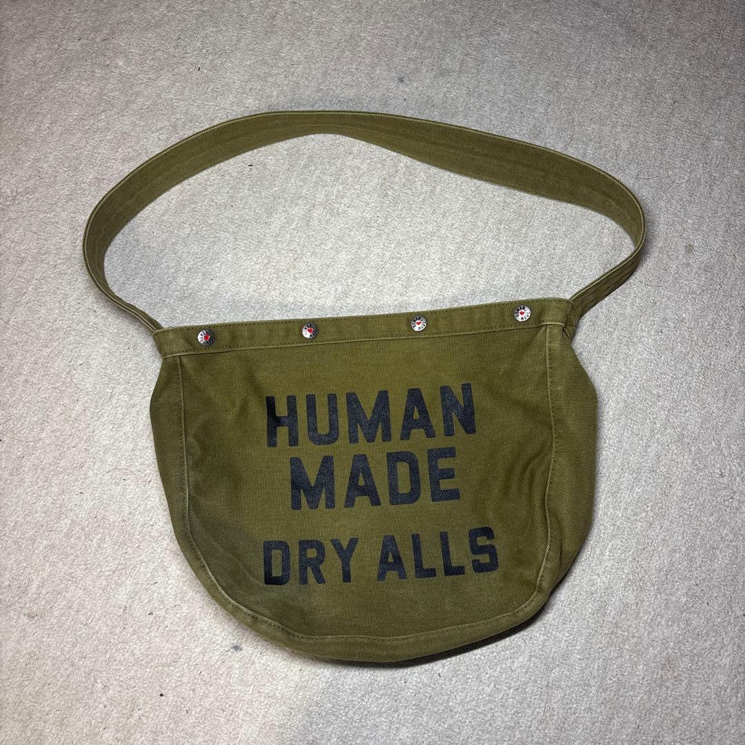 HUMAN MADE ショルダーバッグ オリーブ 中古・古着通販】HUMAN MADE (ヒューマンメイド) ショルダーバッグ
