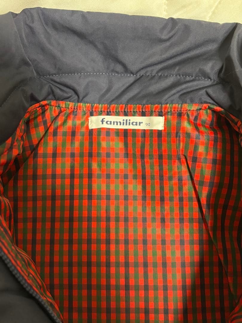 美品】familiar ネイビー フリル付きアウター 90センチ - メルカリ
