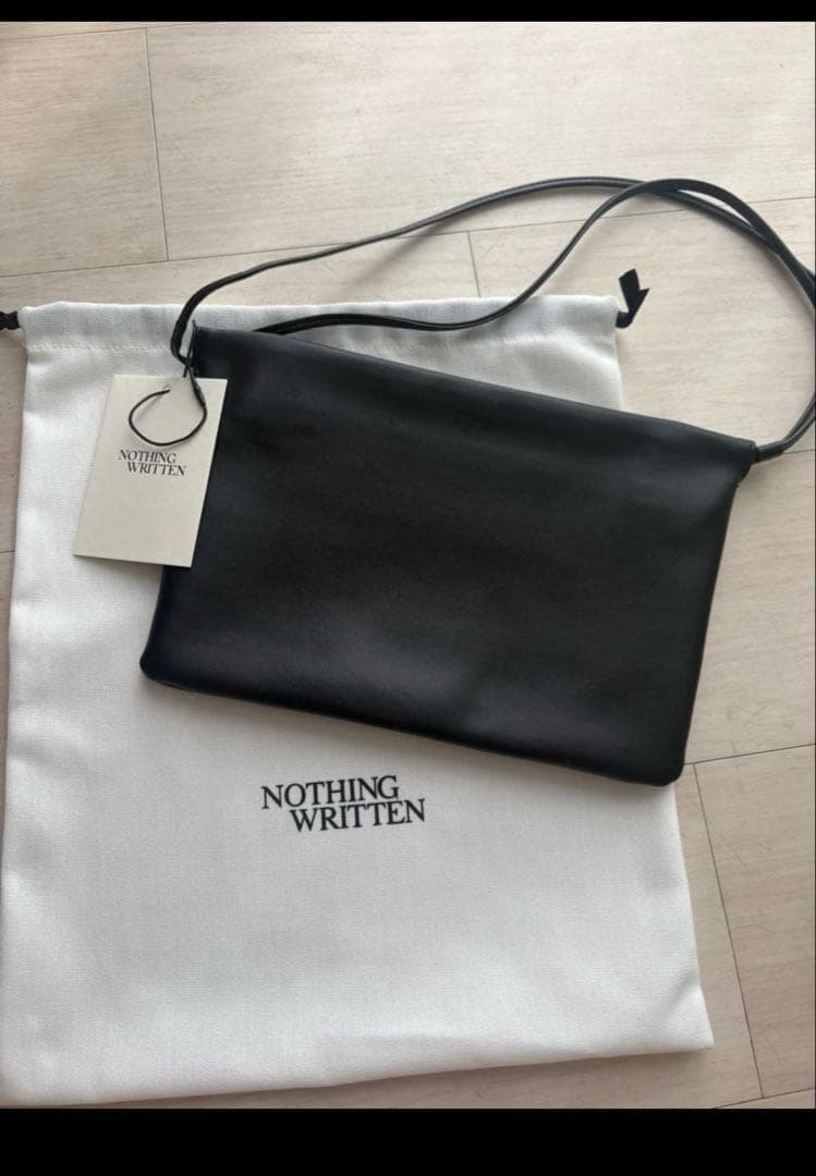 NOTHING WRITTEN ブラックショルダーバッグ NOTHING WRITTEN（ナッシングリトゥン） ショルダーバッグ バッグ