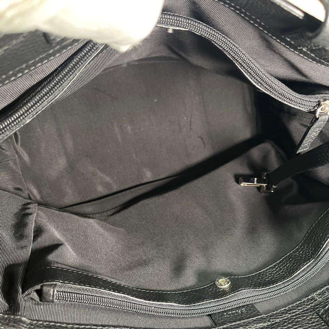 超美品✨】BALLYバリーメンズビジネスバッグトートレザーBロゴ黒船型A4