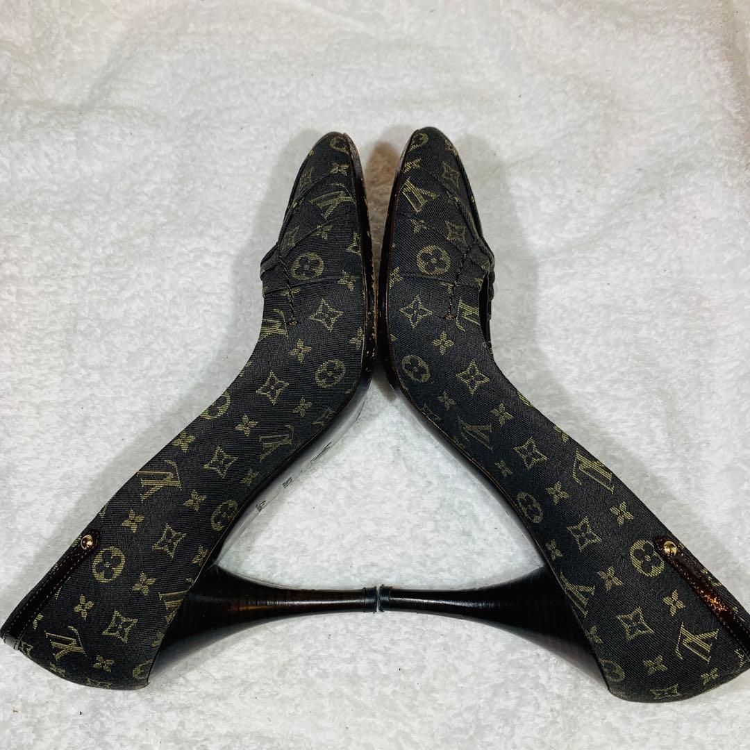 ⭐️ルイヴィトン パンプス モノグラム ベルトデザイン キャンバス、23.5cm