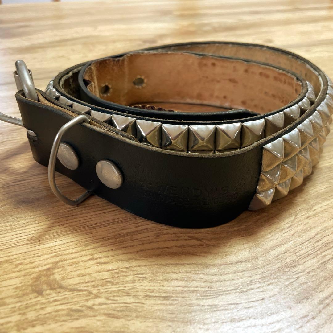 WENDY'S ウェンディーズ 3連ピラミッドスタッズベルト イギリス製 WENDY'S ウェンディーズ 正規 イギリス製 1-Row Large Pyramid