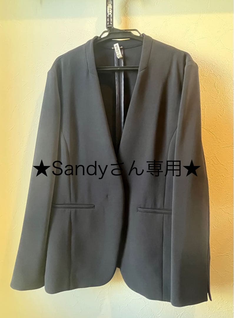 ★Sandyさん専用★Soeju(ソージュ)ノーカラージャケット ネイビー　M ノーカラージャケット - SOÉJU online store｜上質な大人の女性のため
