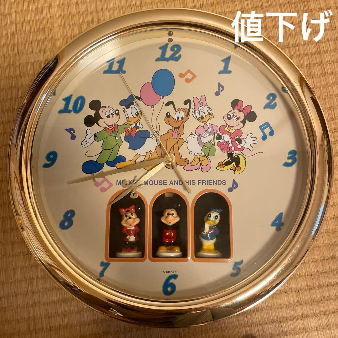 ディズニー ミッキー レトロ 仕掛け時計 壁掛け時計 からくり時計