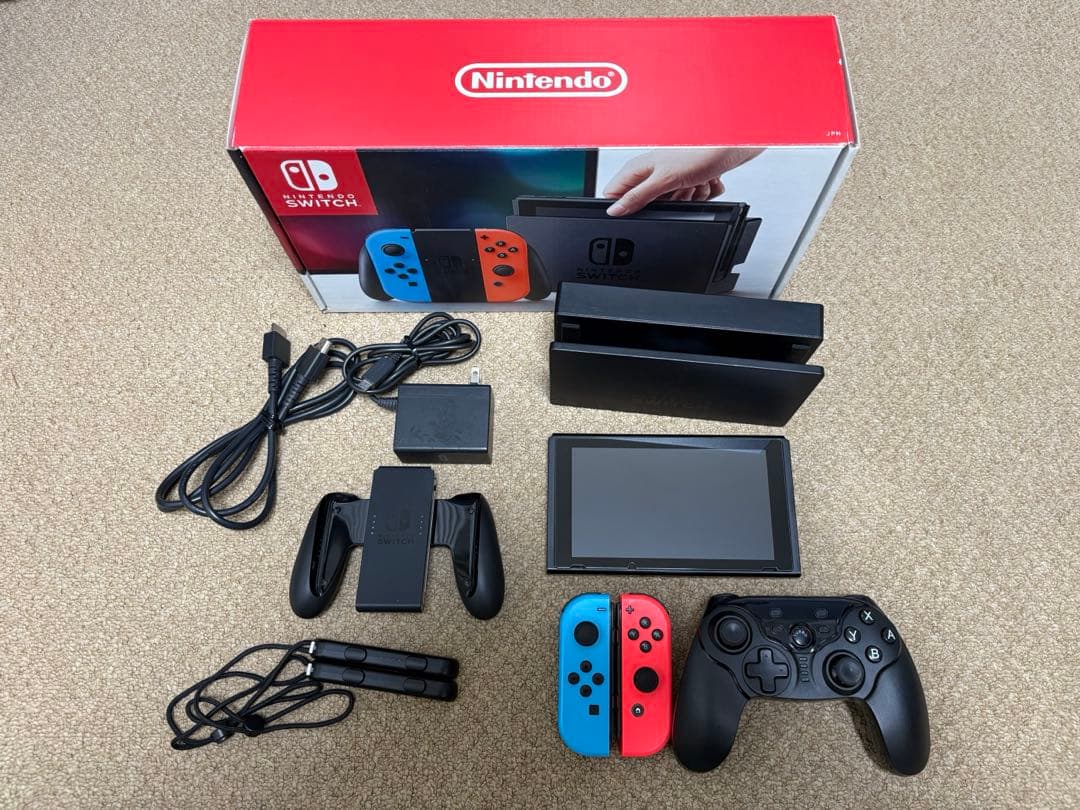 Nintendo Switch 本体 青 赤 セット 動作確認 初期化済み - メルカリ