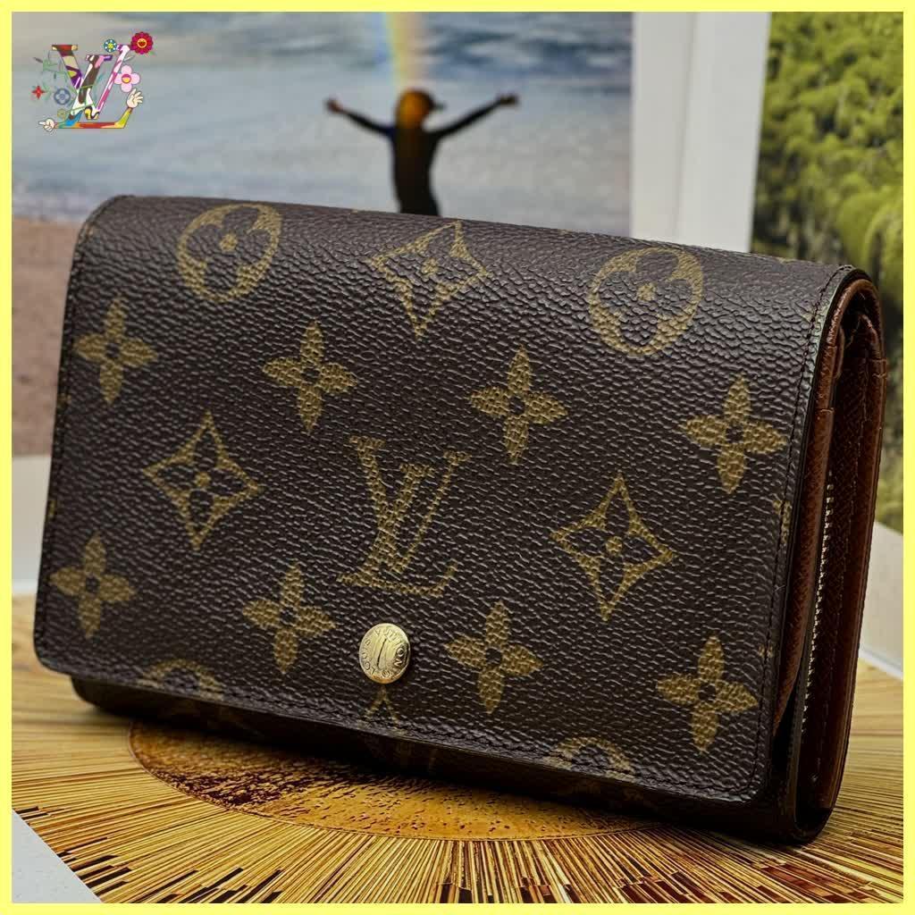 極上 ルイヴィトン モノグラム ポルトフォイユ トレゾール 折り財布