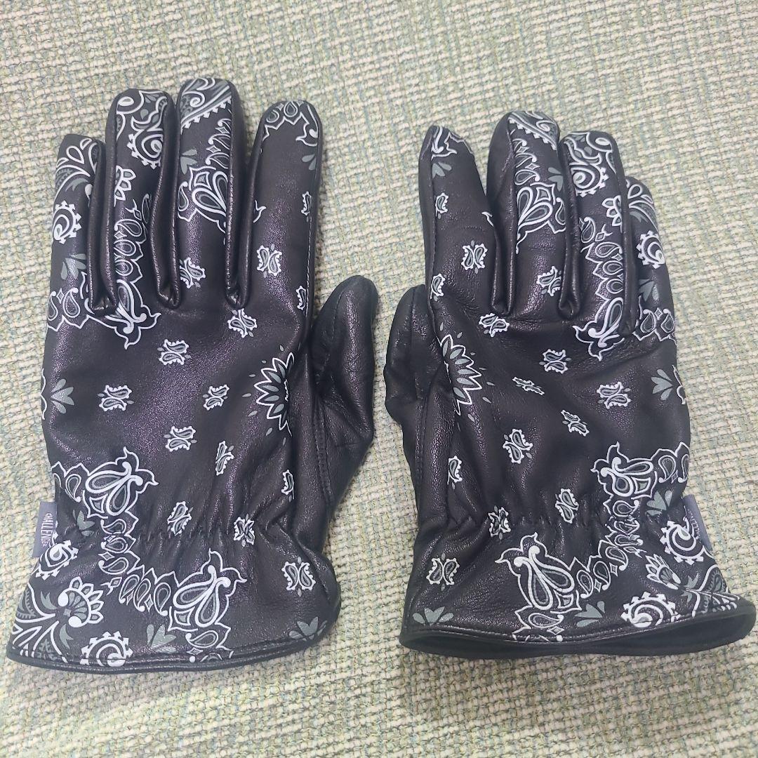 Challenger チャレンジャー ネイバーフッド サムズ レザー手袋 L CHALLENGER [チャレンジャー] BANDANA LEATHER GLOVE バンダナレザー