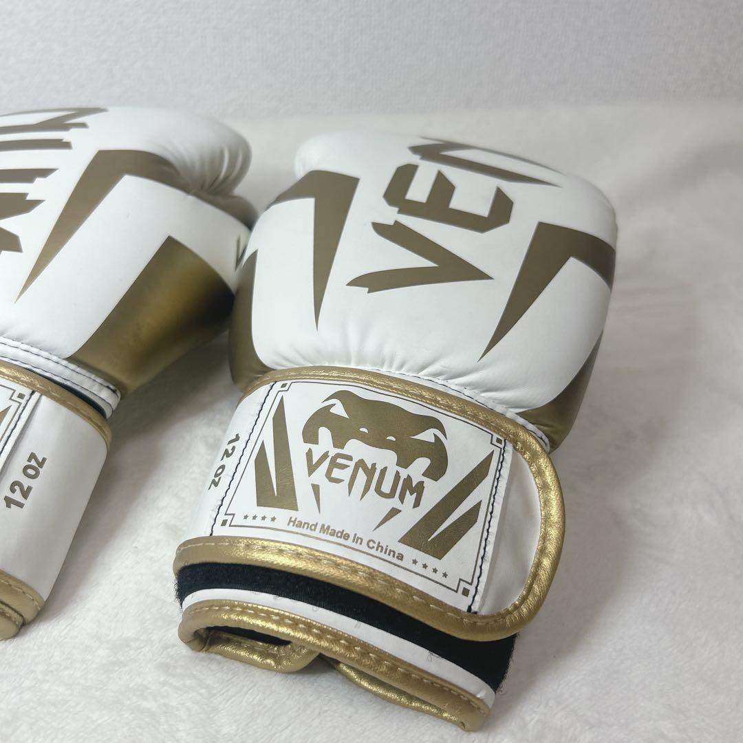 ✨未使用級✨ Venum ボクシンググローブ 12oz ホワイト/ゴールド