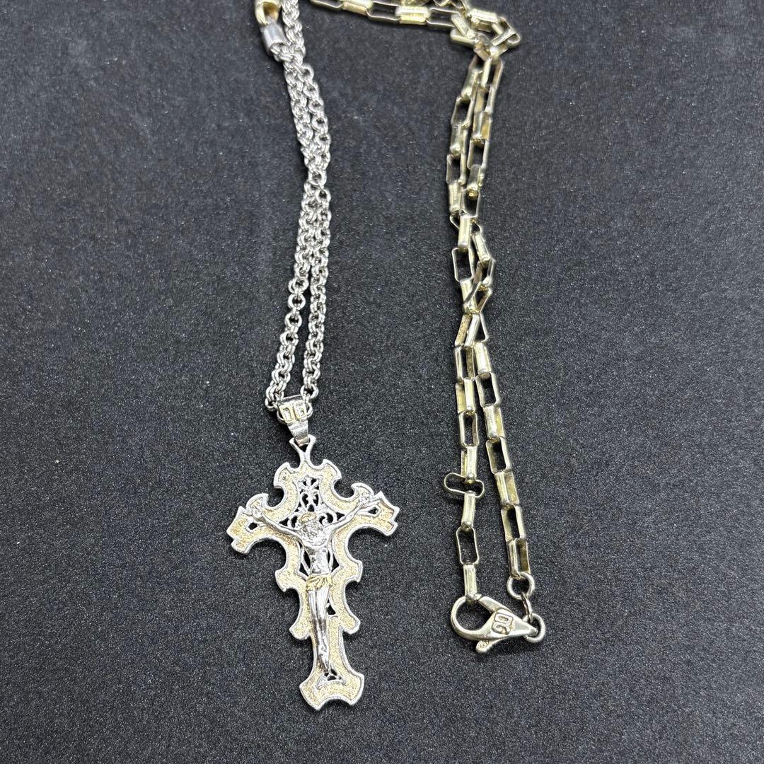 ドルチェ&ガッバーナ ロザリオ クロス ネックレス シルバー925 十字架