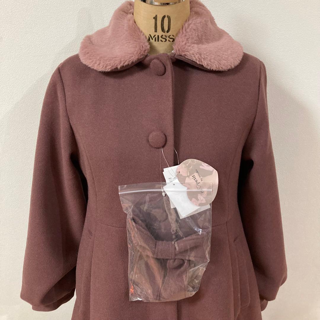 青木美沙子 しまむら m♡petit NINA'Sコラボ ロングコート 濃桃 - メルカリ