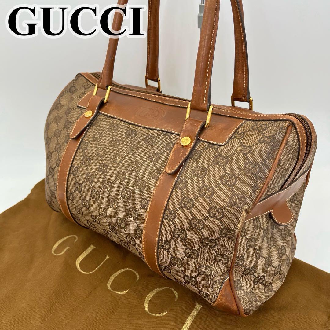GUCCI ハンドバッグ ミニボストン GG柄 インターロッキング ブラウン GUCCI ミニボストンバッグ GGスプリーム インターロッキング PVC